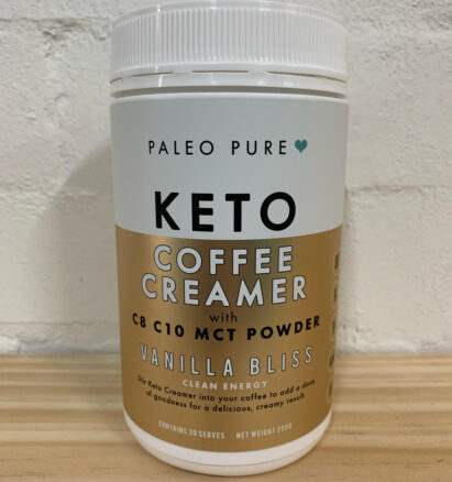 Paleo Pure Keto Coffee Creamer with C8 C10 MCT Powder Vanilla Bliss 250g
